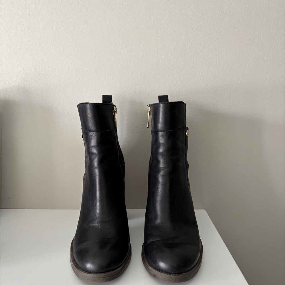 Black Leather Ankle Boots